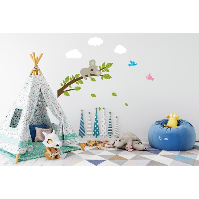 Pihenő koala maci - Színes matrica csomag