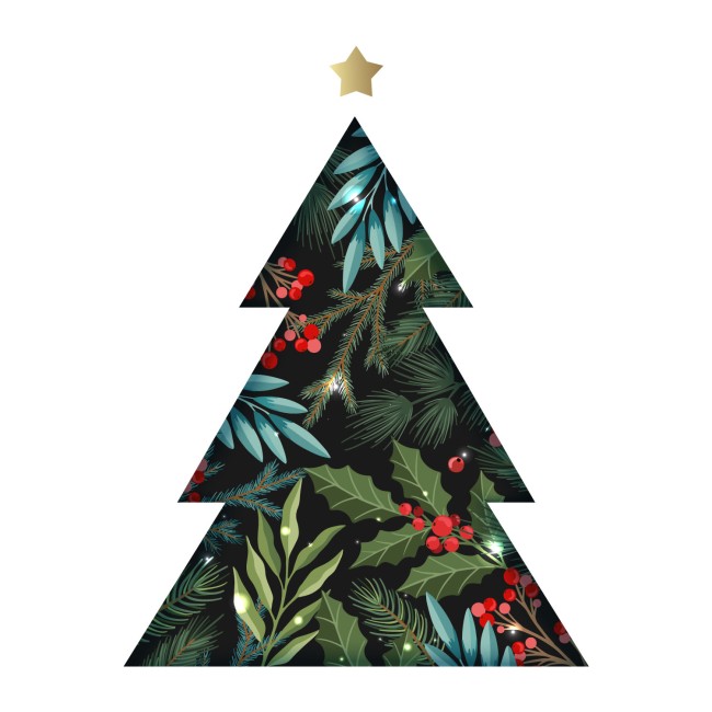 Karácsonyfa - Színes matrica