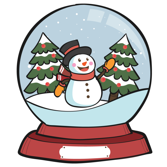 Hógömb - Színes matrica