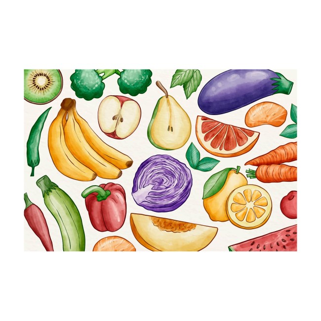 Egészséges hozzávalók - Nyomtatott matrica