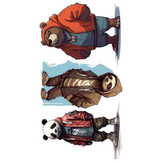 Hip-Hop állatok - Színes matrica