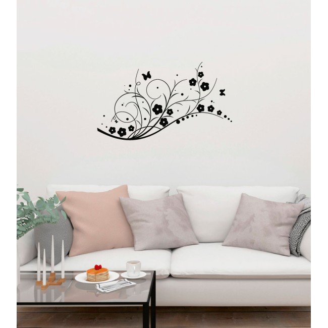 Virágok és pillangók - PVC fólia matrica