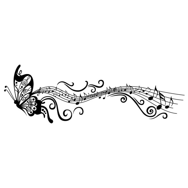 Zenés pillangó - PVC fólia matrica