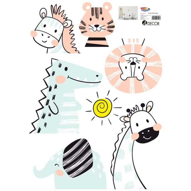 Aranyos állatkák - Színes Matrica