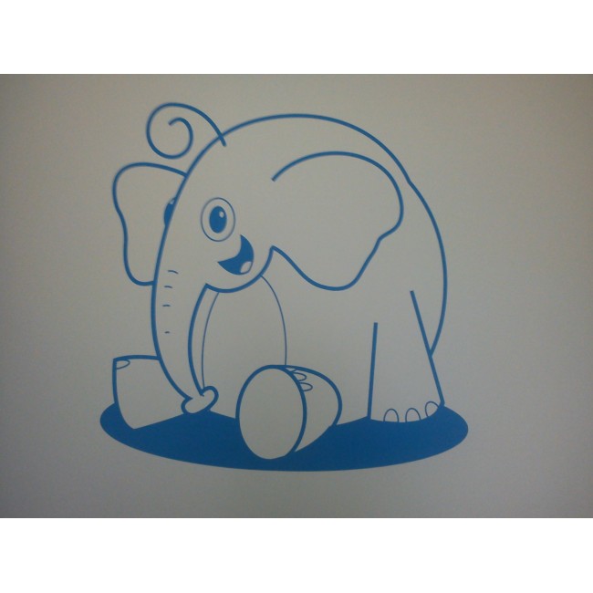Vidám elefánt - Falmatrica / Faltetoválás