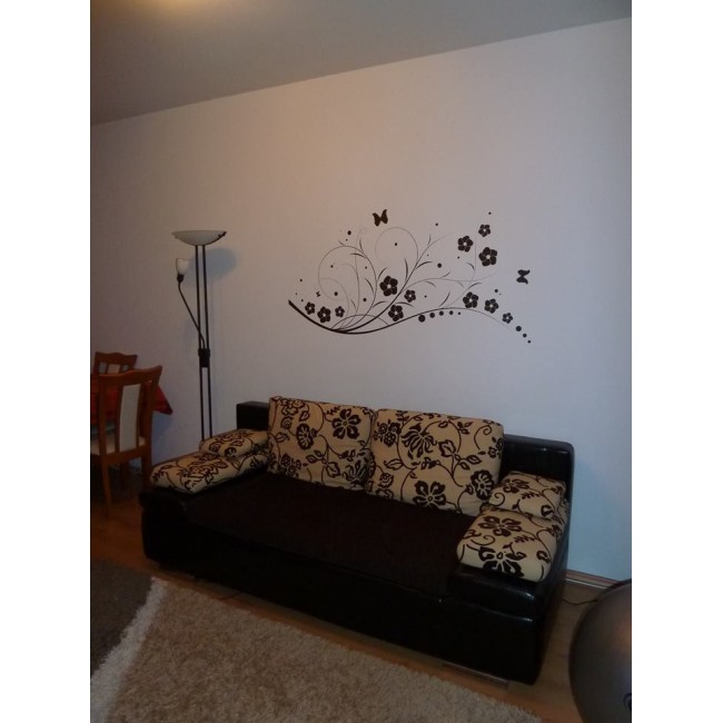 Virágok és pillangók - Falmatrica / Faltetoválás