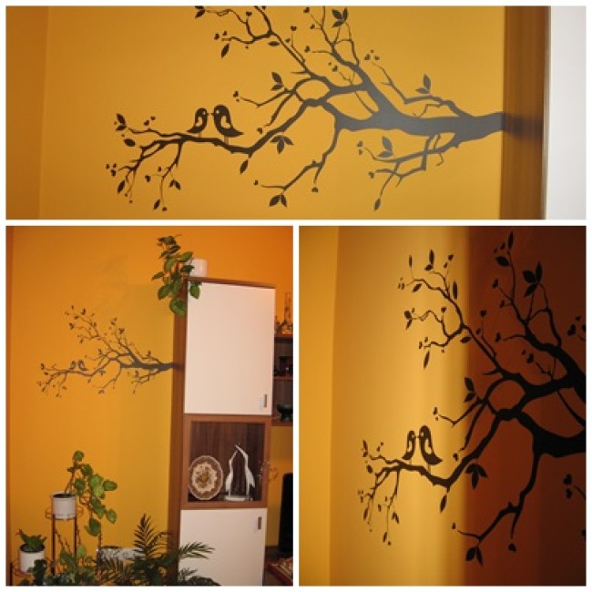 Turbékoló galambpár - Falmatrica / Faltetoválás