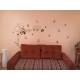 Futó virág és pillangók - Falmatrica / Faltetoválás -
