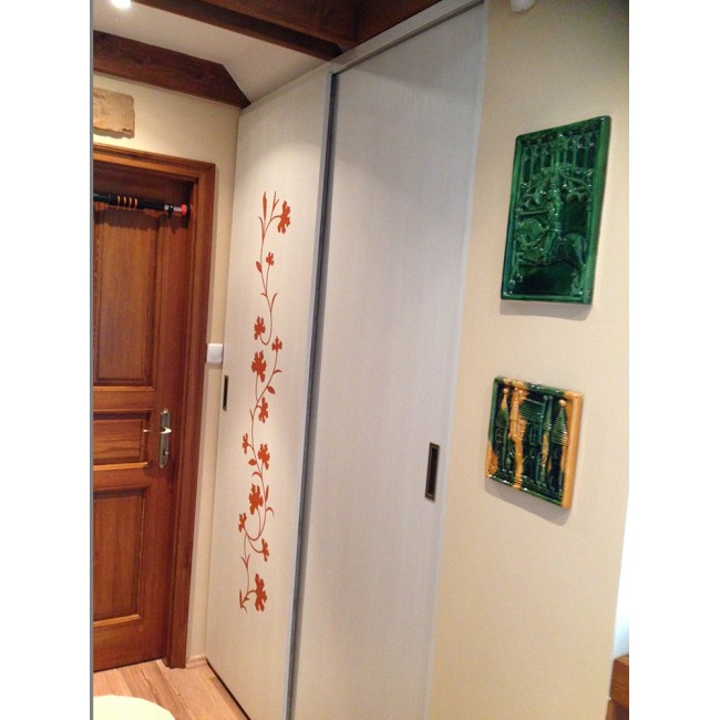 Tekergő virág - Falmatrica / Faltetoválás