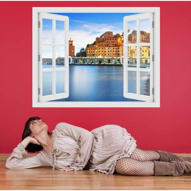 Elba sziget - 3D hatású ablakos matrica