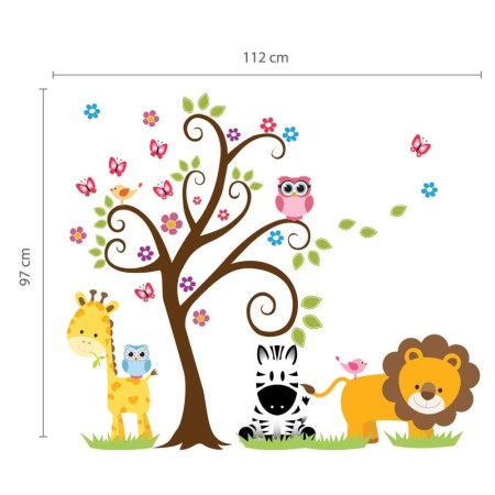 Vidám dzsungel állatok - Nyomtatott matrica