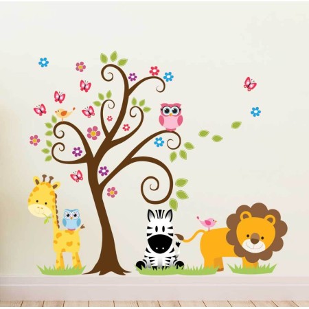 Vidám dzsungel állatok - Nyomtatott matrica