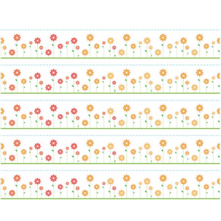 Virágocskák - Nyomtatott bordűr matrica
