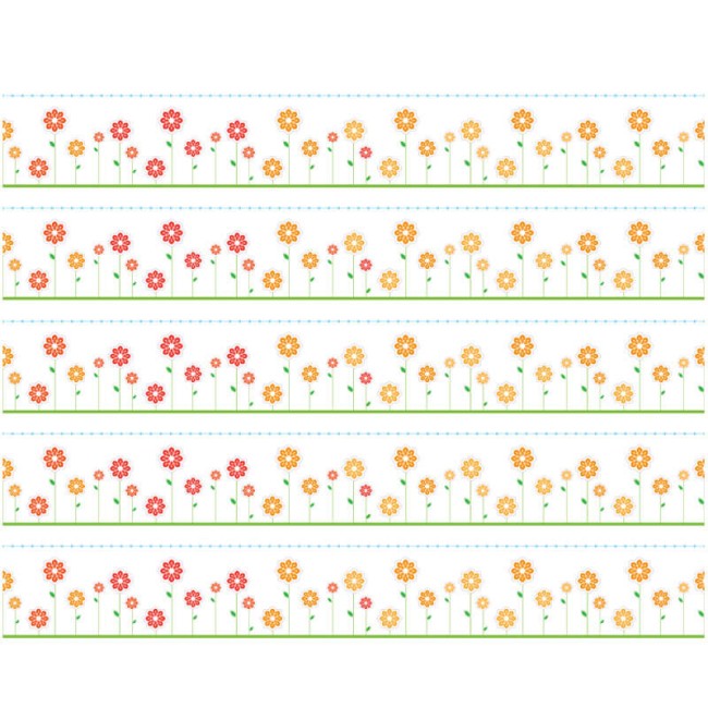 Virágocskák - Nyomtatott bordűr matrica