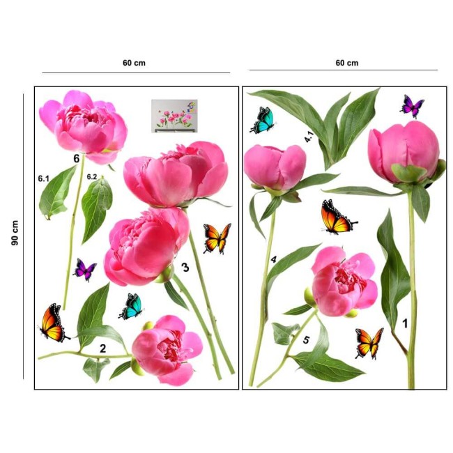 Élethű pünkösdi rózsa - Nyomtatott matrica