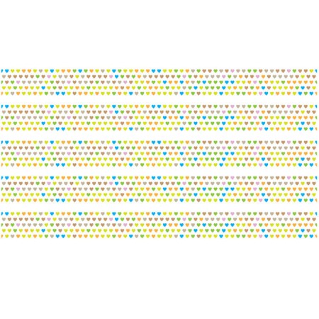 Szívecskék - Nyomtatott bordűr matrica