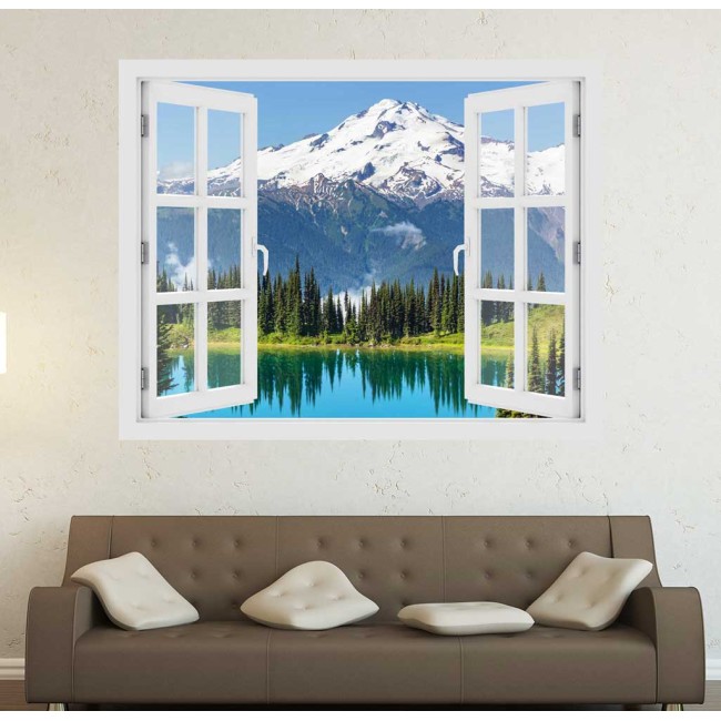 Washingtoni gleccser - 3D hatású ablakos matrica
