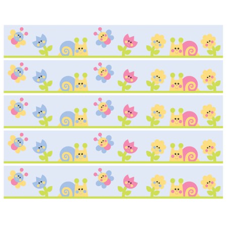 Állatocskák - Nyomtatott bordűr matrica