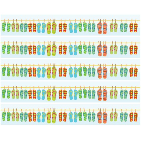 Papucsok - Nyomtatott bordűr matrica