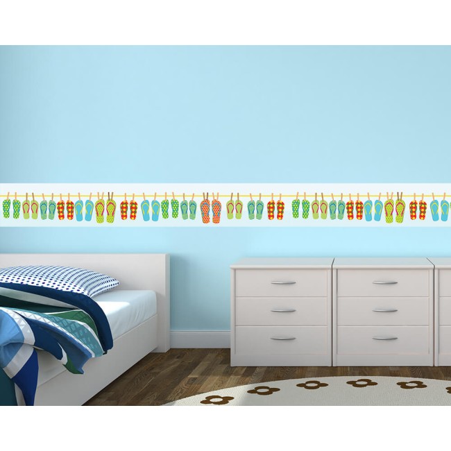 Papucsok - Nyomtatott bordűr matrica