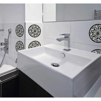 Csempe matrica - Fekete - 4 darab