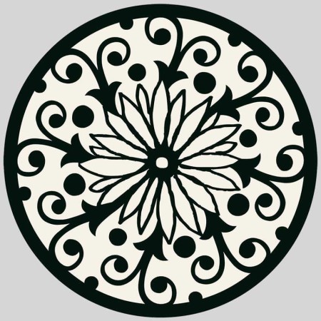 Csempe matrica - Fekete - 4 darab