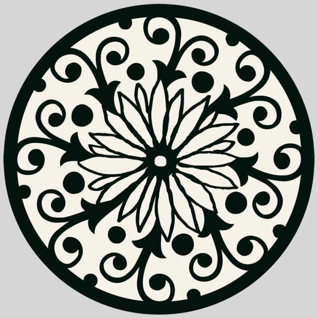 Csempe matrica - Fekete - 4 darab