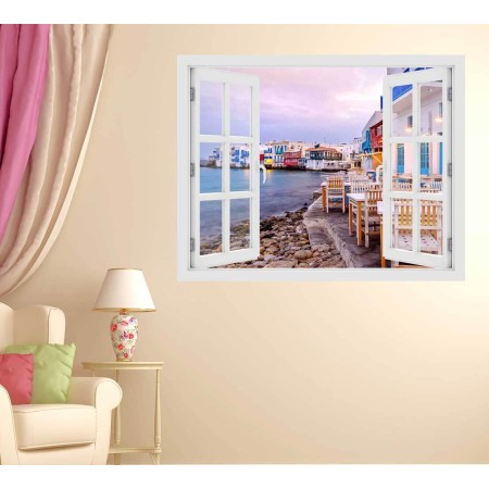 Cicladele-szigetek - 3D hatású ablakos matrica