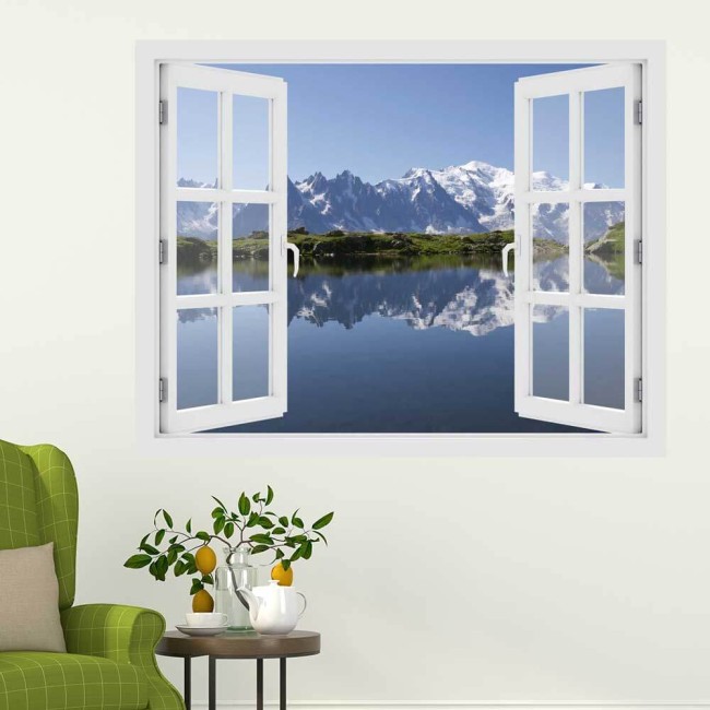 Mont Blanc -hegység - 3D hatású ablakos matrica