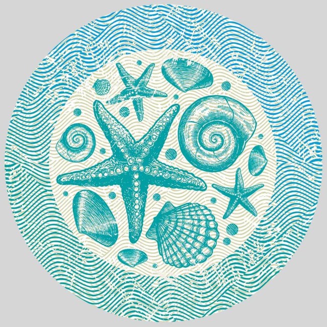 Csempe matrica - Óceán - 4 darab