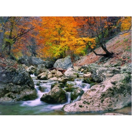 Színes hegyi patak - Nyomtatott poszter