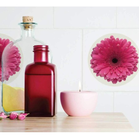 Csempe matrica - Gerbera - 4 darab