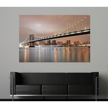 Brooklyn Bridge éjjel - Nyomtatott poszter