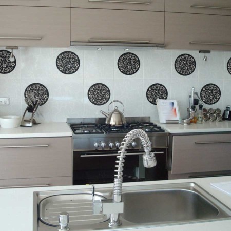 Csempe matrica - Klemátisz - 4 darab