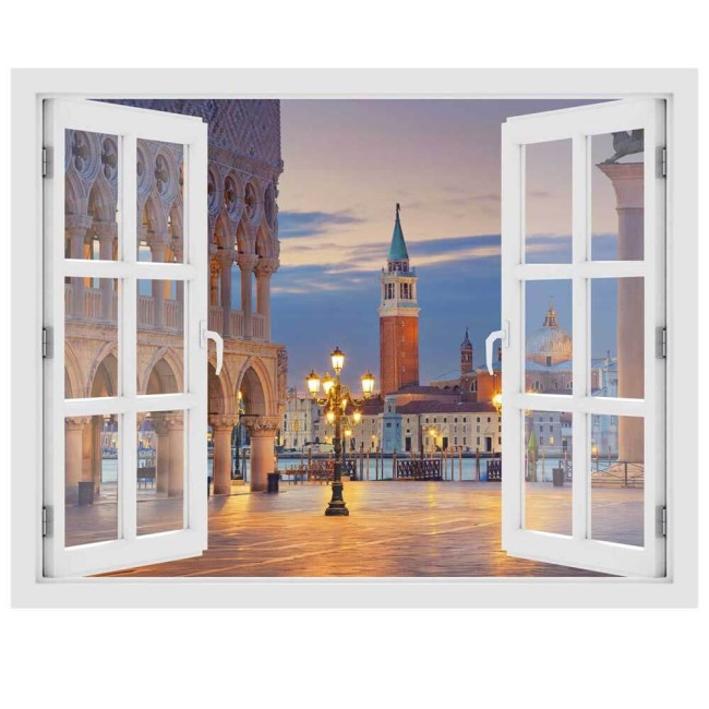 Szent Márk tér Velence  - 3D hatású ablakos matrica