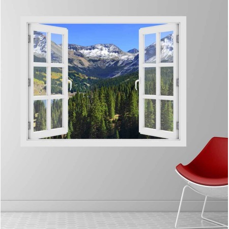 Colorado -hegység ősszel - 3D hatású ablakos matrica