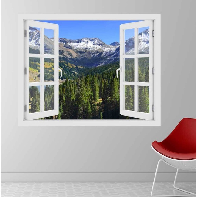 Colorado -hegység ősszel - 3D hatású ablakos matrica