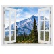 Alberta hegység, Canada - 3D hatású ablakos matrica