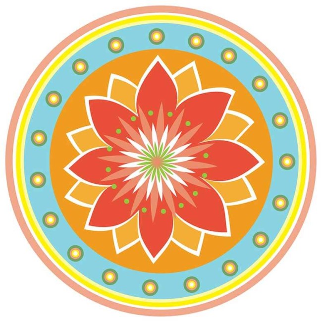 Csempe matrica - Liliom - 4 darab