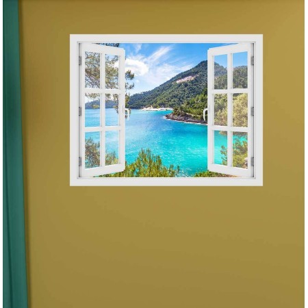 Thassos-sziget, Görögország - 3D hatású ablakos matrica