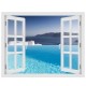Kilátás az Égei tengerre - 3D hatású ablakos matrica