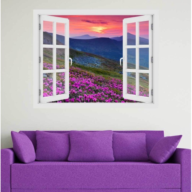 Rhododendron  - 3D hatású ablakos matrica