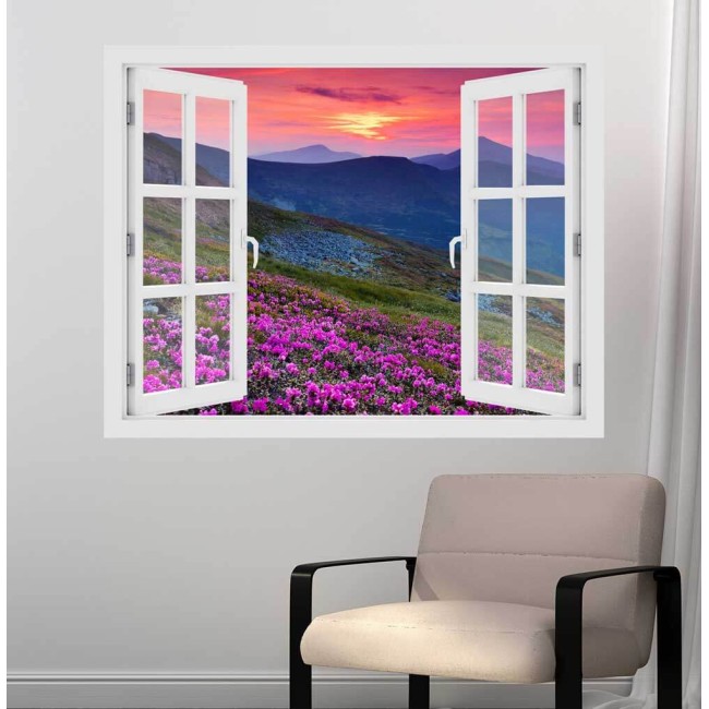 Rhododendron  - 3D hatású ablakos matrica