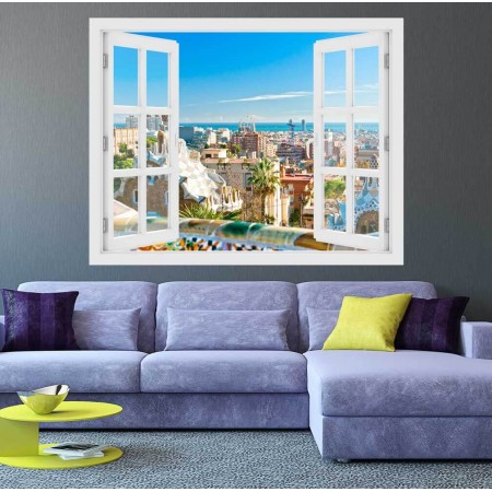 Guell Park Barcelonában - 3D hatású ablakos matrica