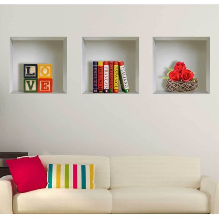 Élénk színek - 3D hatású matrica