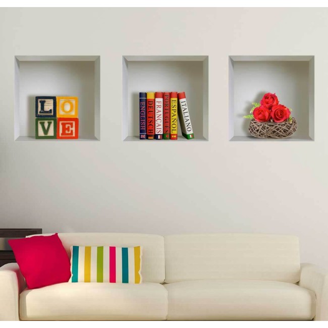 Élénk színek - 3D hatású matrica