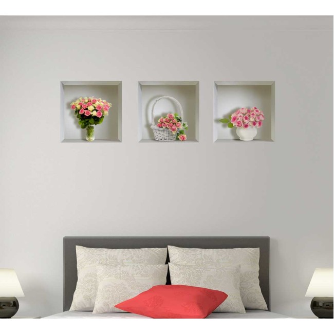 Rózsák matrica - 3D hatású matrica