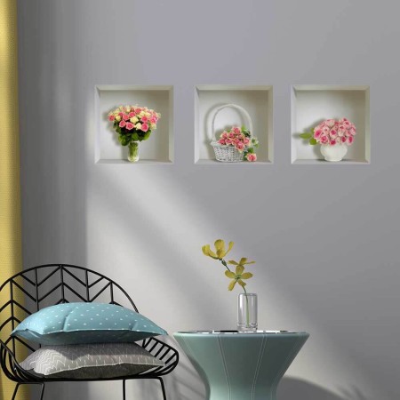 Rózsák matrica - 3D hatású matrica