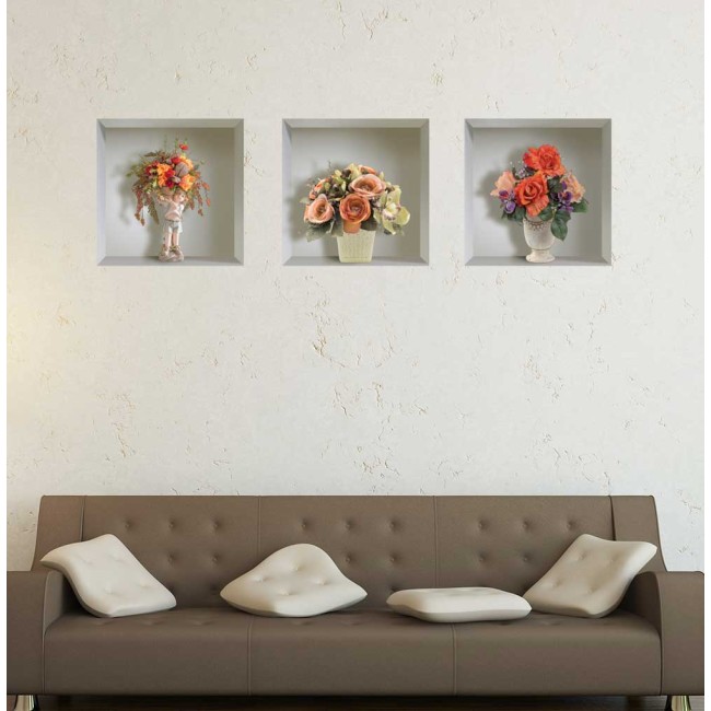 Virágdísz - 3D hatású matrica