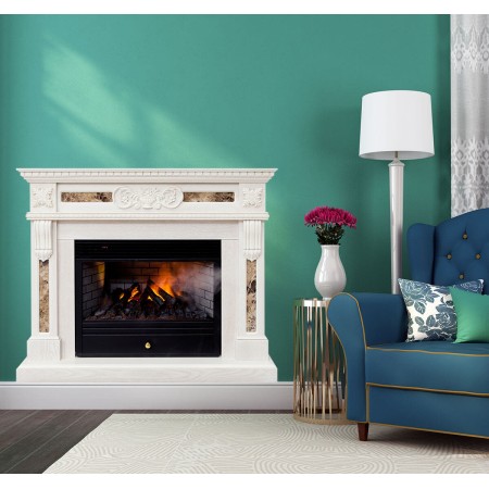 Fehér kandalló - 3D hatású nyomtatott matrica